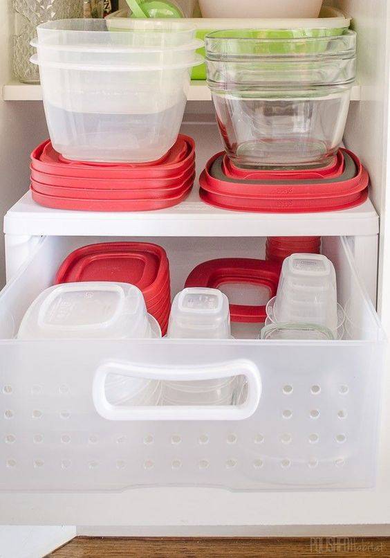 cajones plástico tuppers Pinterest