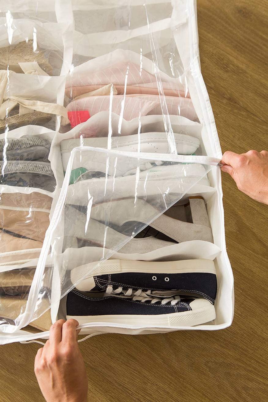bolsa de plástico para guardar zapatos en poco espacio 00456567 O