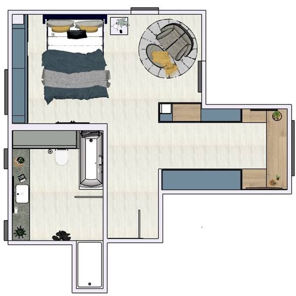 Antes y después: una mini buhardilla reformada por 20.000 € llena de ideas geniales (con plano y presupuesto)