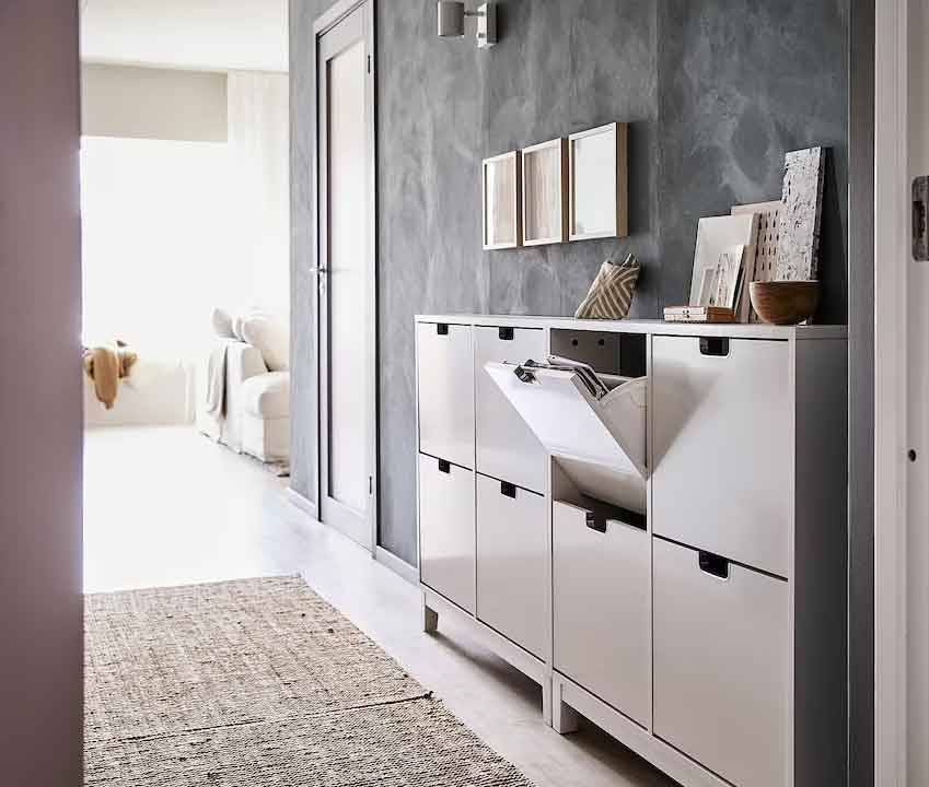 Zapateros para pasillo de IKEA.